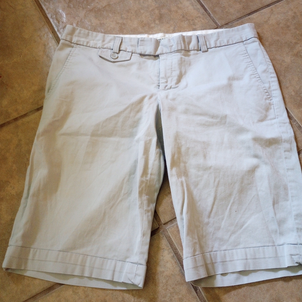 Banana Republic Gray Bermuda Shorts Casual Cotton Blend